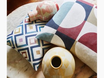 Coussins décoratifs à motifs géométriques